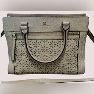 Kate Spade Cream Perri Lane Romy Floral Cutout Shoulder Bag
